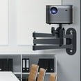 thumbnail image 2 of COOLHOOD Small Projectors Wall Mount Stand Ceiling Projector Holder with 360°Rotatable Head and 90°Tilting for Home Theater, 2 of 5