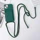 thumbnail image 3 of Funda de teléfono con correa de cordón cruzado, carcasa de silicona líquida para iPhone 15, 14, 13, 12, 11 Pro Max, SE, X, XR, XS Max, 7, 8 Plus, 3 of 5