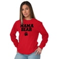 thumbnail image 5 of Mama Bear Paw Print Cute Mothers Day Women's Long Sleeve T Shirt Brisco Brands X, 5 of 6