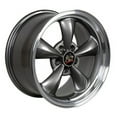 thumbnail image 1 of Pre-Owned OE Wheels FR01 17 Inch Rim Fits Mustang Bullitt Style 5x114.3 17x8 Gloss Anthracite Machined Lip - Hollander 3448 (1), 1 of 1