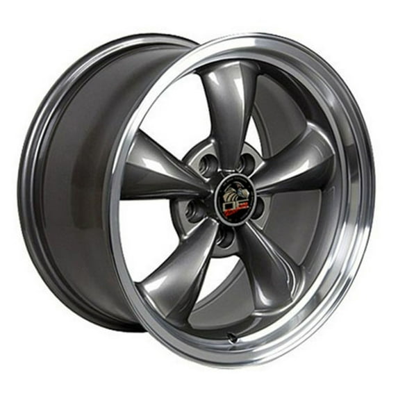 Pre-Owned OE Wheels FR01 17 Inch Rim Fits Mustang Bullitt Style 5x114.3 17x8 Gloss Anthracite Machined Lip - Hollander 3448 (1)