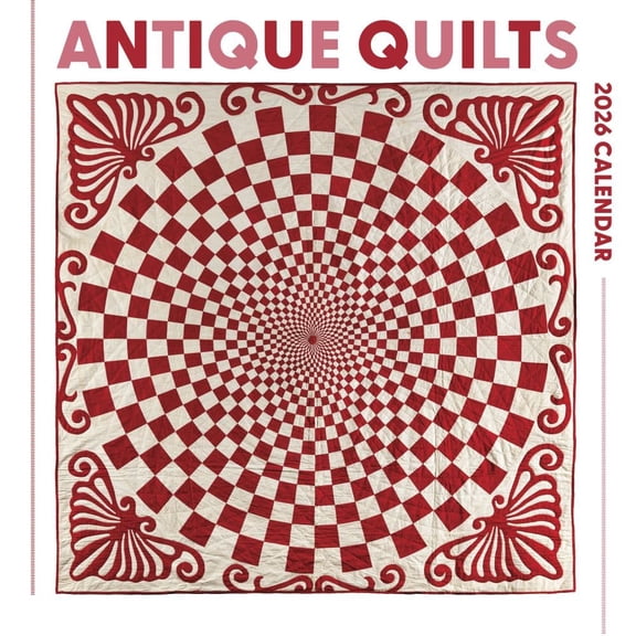 Pomegranate, Antique Quilts 2026 Wall Calendar, 12'' X 12'', 12-Month Calendar with Stapled Binding