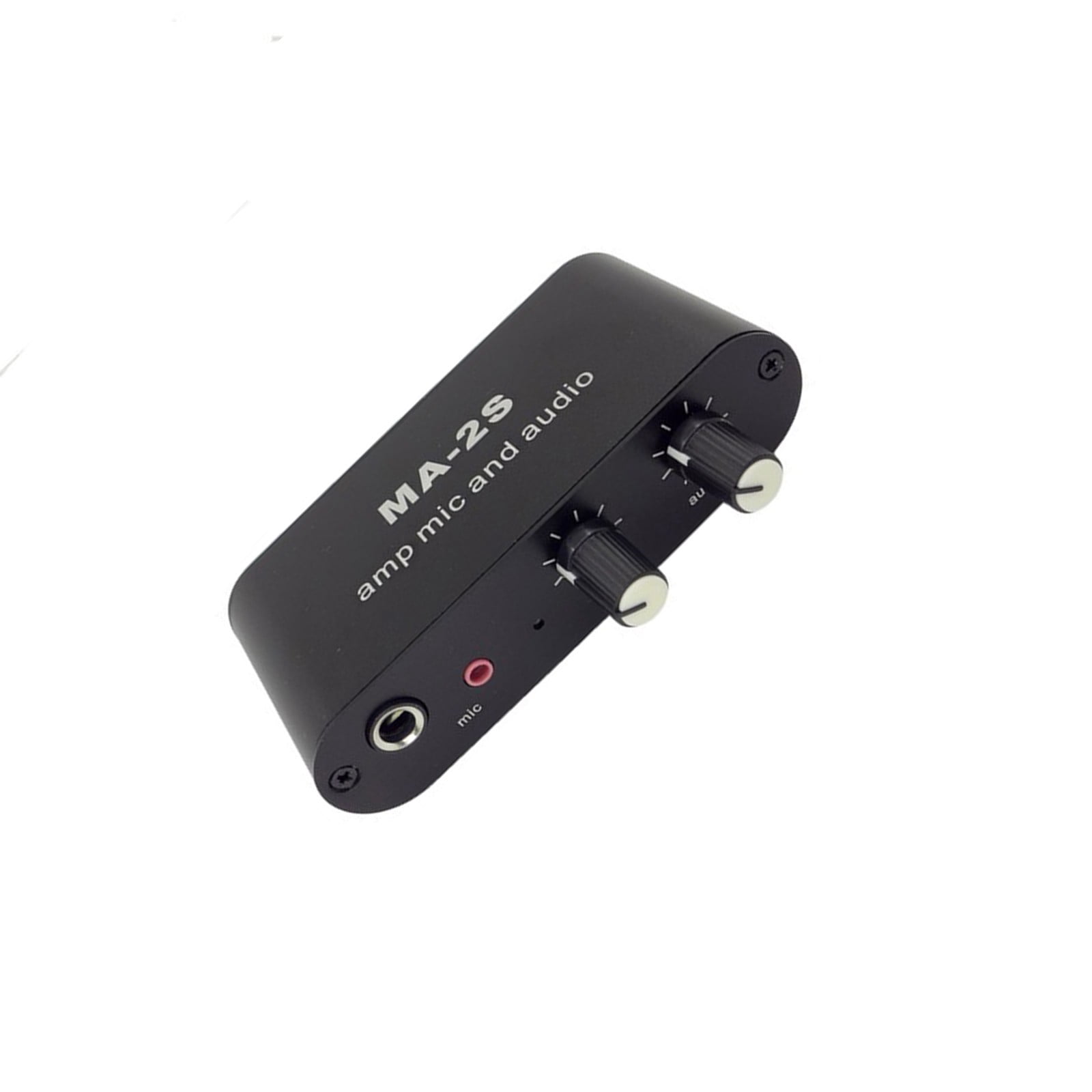 MA2S Aluminum Alloy Sound Preamplifier DC5-12V Preamp Boosts Mic 75X for Streaming and Live Recordings