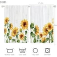thumbnail image 3 of Farmhouse Sunflower Kitchen Curtains Yellow Flower Bathroom Window Curtains Rustic Country Floral Window Curtain Small Short Vintage Plant Cottagecore Treatment Drapes 27.5x39 Inch 2 Panels, 3 of 4