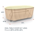 thumbnail image 4 of Budge Large Beige Patio Outdoor Oval Table Cover, Sedona, 4 of 8