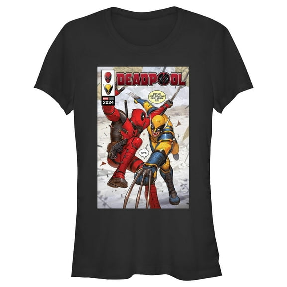 Junior's Marvel: Deadpool & Wolverine Did We Just Become Best Bubs Poster Graphic T-Shirt