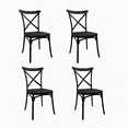 thumbnail image 1 of Set de 4 Sillas Crossback para Comedor o Restaurante Jauz Improvement | Sillas de Estructura Resistente Color Negro, 1 of 5