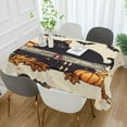 thumbnail image 2 of Yayeee Tablecloths 60" x 60" Rectangle Wrinkle Resistant Party Table Cover, Halloween Cat, 2 of 8