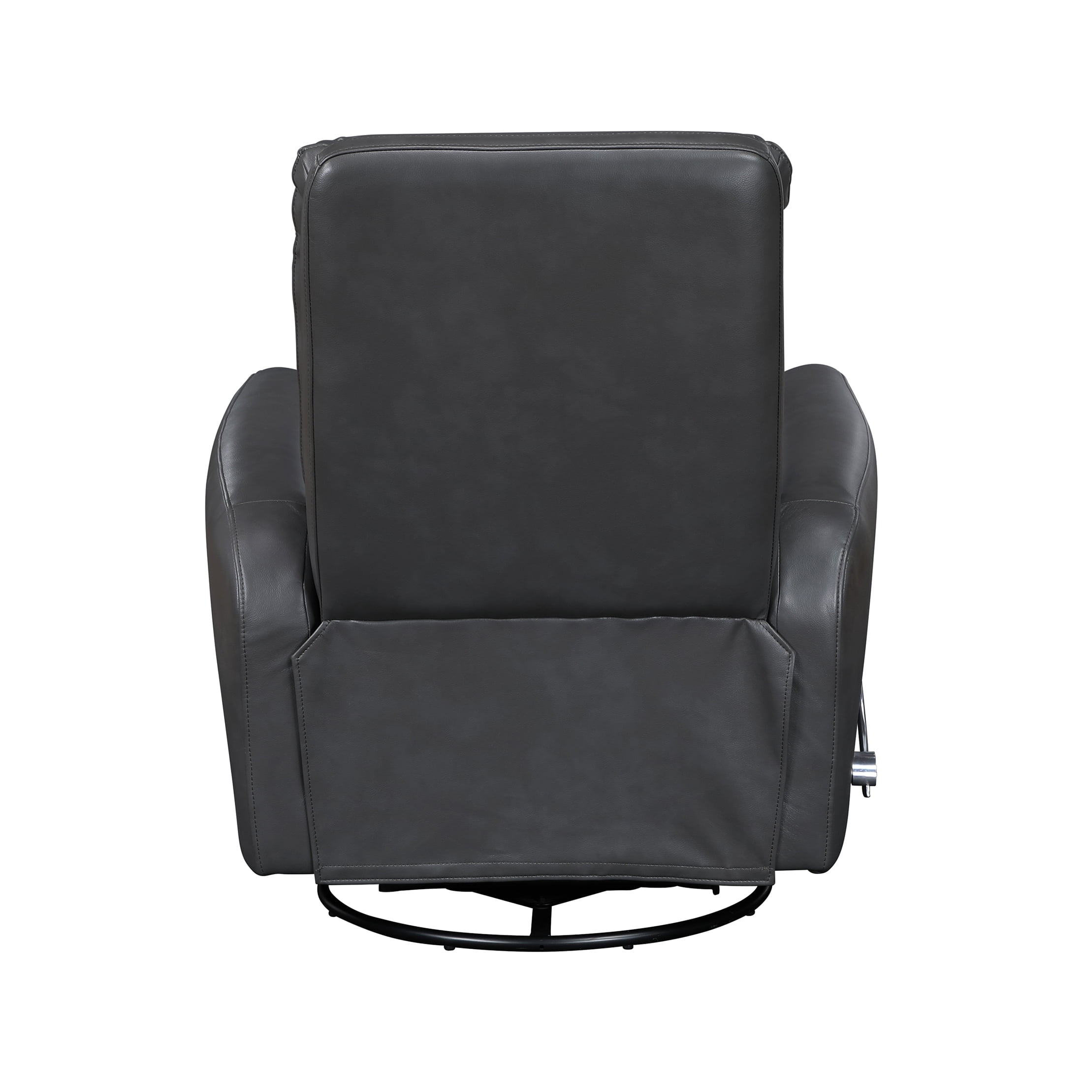 OakvillePark Crestshire Faux Leather Swivel Glider Reclining Chair, Gray
