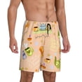 thumbnail image 2 of Bixox Men's Scandinavian Style Hygge printed lightweight casual shorts, soft sleep shorts with pockets., 2 of 7