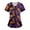 A004_Light Purple, variant on LHVUOA Scrub Tops Women Stretchy Short Sleeve Funny Graphic Printed Workwear Plus Size Scrubs for Women Stretch