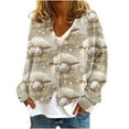 thumbnail image 2 of Great Gifts for Less Ofreoo Women‘s Casual Cardigan Button Christmas Printed Fashion Jacket Top Winter Clothes for Women, 2 of 5