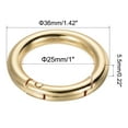 thumbnail image 2 of Uxcell 1.42'' Round Spring Gate O Ring Snap Clip Buckle Zinc Alloy Light Gold 10Pcs, 2 of 5