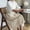 Beige, variant on Embroidered Cotton Cross Back Apron Dress Water Repellent Long Pinafore for Women Kitchen Garden Cooking Workwear