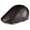 Dark Brown, variant on Men Beret Real Leather Flat Cap Genuine Leather Earflaps Warm Autumn Winter Brown Black Red Male Ivy Cap ,Classic Design