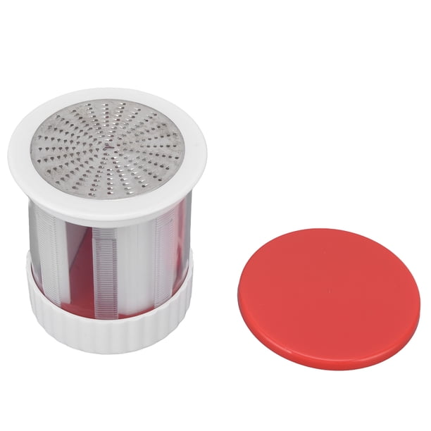 Rallador de queso Jadeshay de Plástico y Acero inoxidable Rojo y Blanco