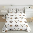 thumbnail image 2 of Homewish Ancient Aztec Western Full Size Comforter Sets,Bull Skull Bedding Comforter Set,Rustic Farmhouse Cabin Bedding Sets For Adults,Super Cozy Room Decor Reversible,3pcs, 2 of 8