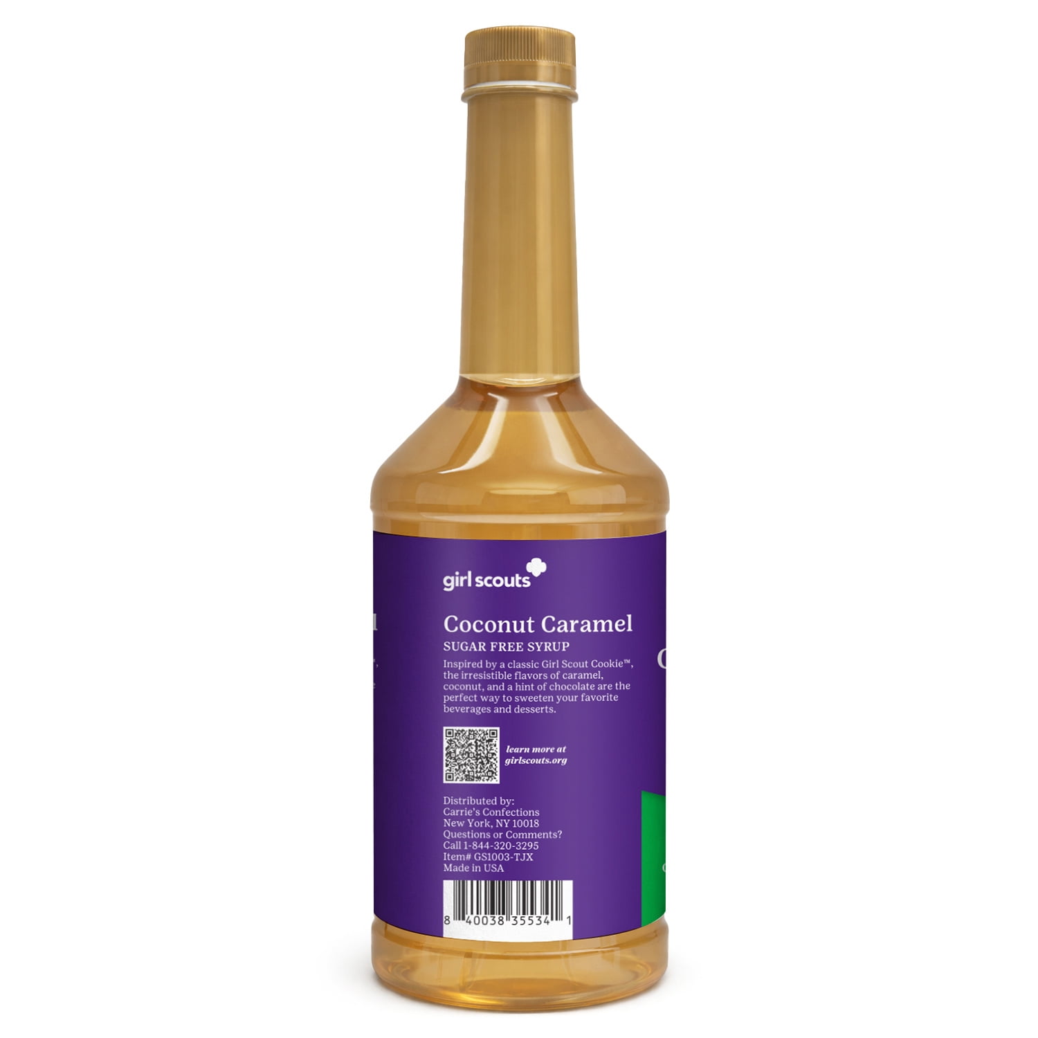 Girl Scouts Coconut Caramel Sugar Free Syrup, 1 Liter