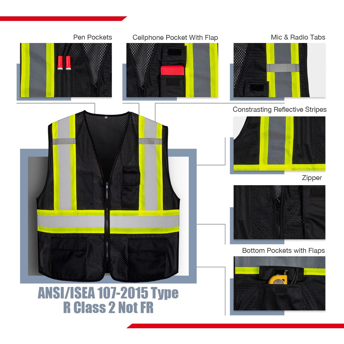 High Visibility Safety Vests - KAYGO KG0100, Safety Vests 