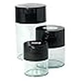 thumbnail image 2 of Tightvac Set of 3 - Patented Airtight Container | Multi-use Vacuum Container Works as Smell Proof Containers for Herbs and Dry Goods. Black Caps and Clear Bodies, 2 of 4