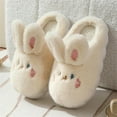 thumbnail image 2 of Women's Slippers Cute Rabbit Warm Plush Slippers Comfortable Indoor Anti slip Home Thick Sole Winter Soft Cotton Slippers, 2 of 15