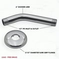 thumbnail image 3 of Westbrass D300-1-26 1/2" IPS x 6" Shower Arm with Flange, Polished Chrome, 3 of 4
