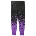thumbnail image 4 of Domuza Halloween Pajama Pants for Men Casual Stretch Waist Drawstring Jogger Pjs Trousers Funny Novelty Print Lightweight Comfy Home Trousers Purple S, 4 of 5