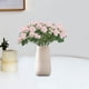thumbnail image 3 of Ramo de rosas de seda artificial | Tallos de rosa falsa de color champán con acentos de plantas acuáticas | Flores decorativas realistas para centro de mesa de oficina en casa | 7 Cabezas | 32cm de, 3 of 5