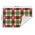 thumbnail image 3 of YFYANG Washable Heat-Resistant Placemats, 70% PVC/30% Polyester, Christmas Checkered Moose Pattern Kitchen Table Mat, 12" x 18" 4 Pcs, 3 of 6