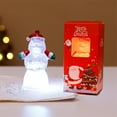 thumbnail image 2 of nvzhuang Christmas Light Up Snowman Figurines Santa Night Lights Christmas Desktop Ornament for Home Holiday Decor, 2 of 8