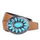 thumbnail image 2 of Cinturón de vaquero de cuero para hombre con hebil occidental Joyería de moda Mujer 125cm marrón Colcomx Cinturón western vintage, 2 of 4