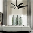thumbnail image 2 of Aura Indoor and Outdoor 8-Blade 72in Smart Ceiling Fan in Brushed Nickel Matte Black with 3000K LED Light Kit and Remote Control, 2 of 6