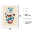 thumbnail image 2 of 1950 Monaco Grand Prix - Vintage Car Racing Poster by B. Minne - Japanese Unryu Rice Paper Art Print (Unframed) 12 x 16 in, 2 of 4