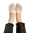 thumbnail image 2 of MSJUHEG No Show Socks Womens,Lace Socks,Womens Socks,Footies Socks,Flat Socks,Lace Socks Breathable Socks Ballerina Socks Transparent Low Socks White One Size, 2 of 3