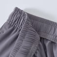 thumbnail image 5 of TANBOM Men's Fashion Polyester Five Sports Shorts Lightweight Breathable Adjustable Drawstring Grey M, 5 of 6