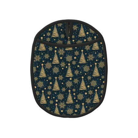 

Tebeau Gold Snowflake Christmas Tree Print Silicone Pot Holders Multi-Purpose Hot Pads for Kitchen Trivets Potholders Oven Mitts for Baking Cooking Hot Dishes Pans Heat Resistant