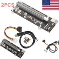 thumbnail image 2 of 2PCS New USB3.0 PCI-E PCI Express 1x to 16x Extender Riser Card Adapter Powered Cable (Size: Black), 2 of 5