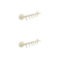 thumbnail image 1 of Wosthever Colgador de pared Vacío 6 Ganchos Estante Estantes colgantes ajustables Organizador Titulares Ventosa Accesorios de almacenamiento Beige 2piezas, 1 of 6