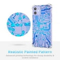 thumbnail image 5 of Circuit Board Clear Case for iPhone 12,Aesthetic Art Design Case for Men Women,Unique Soft Transparent TPU Bumper Case Cover, 5 of 5