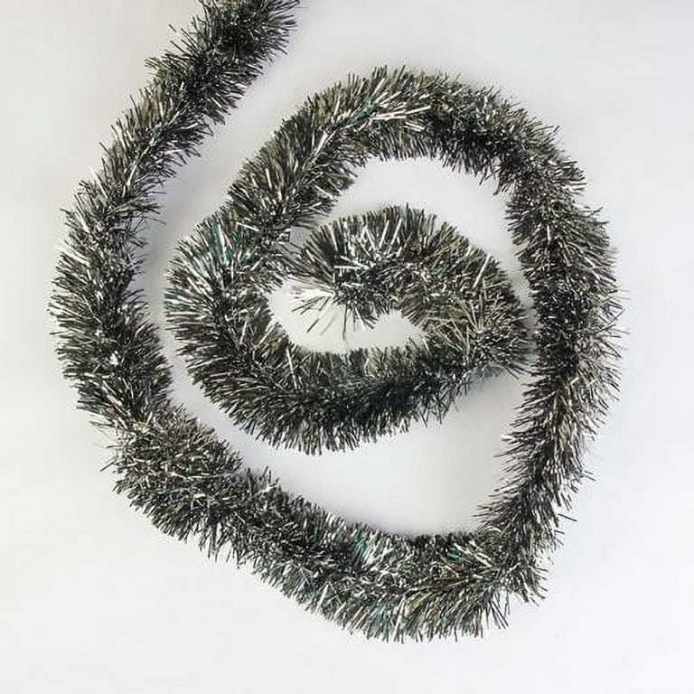 Black Christmas Garland 6FT Length 16IN Width Christmas Tinsel