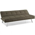 thumbnail image 3 of Hawthorne Collections Tufted Convertible Sleeper Sofa in Java, 3 of 6