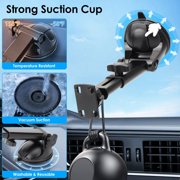 EEEkit 2-in-1 Suction Cup CarPlay Mount for Dashboard Windshield, 360° Adjustable Holder Fit for Portable CarPlay Screen, GPS, Monitor, Dash Cam, Phone Holder