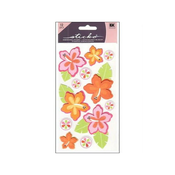EK Sticko Sticker Mixed 3D Hibiscus