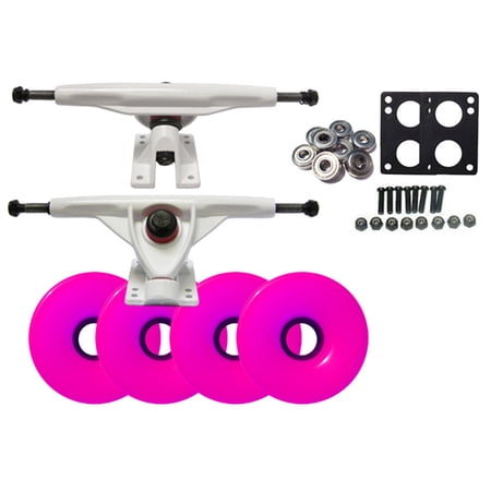 LONGBOARD Skateboard WHITE TRUCKS 70mm PINK WHEEL Pack price history on PriceWatchPro