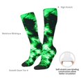 thumbnail image 4 of Naloa Green Tie Dye Thigh High Socks Extra Long Stretchy Sock Women Over Knee High Opaque Stocking Daily Wear, 4 of 6