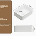thumbnail image 4 of Rectangular 16"X12" Small Bowl Bathroom Vessel Sink, White Ceramic Lavatory Above Counter Art Basin Vanity Sink, 4 of 5