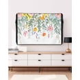 thumbnail image 3 of Outdoor TV Cover 70 to 75 Inch Weatherproof, Rustic Spring Floral Waterproof TV Screen Protector for Outside Decor with Zipper and Pocket 68"L x 42"H , Spring Wild Flowers Leaves White, 3 of 7