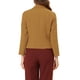 thumbnail image 3 of BLAZER CHIC para Mujeres, Abierto al Frente, Ideal para el Trabajo, Chaqueta de Traje Corta de Verano, Color Caqui Oscuro, Talla 2XL, 3 of 6