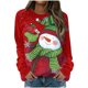 thumbnail image 4 of Camisas navideñas para mujer, sudadera ligera con cuello redondo de manga larga estampada, camisetas cómodas gráficas Pompotops gfhjh14617, 4 of 7