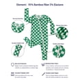 thumbnail image 4 of WIBACKER 3-24M Bamboo Newborn Baby Boys Convertible Footie Pajamas, Toddler Footed Zipper Sleeper for Infant Baby - Checkerboard, 4 of 9